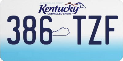 KY license plate 386TZF