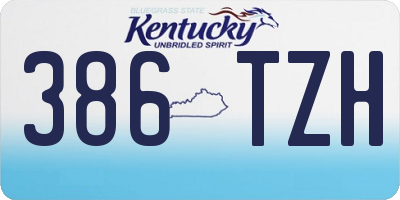 KY license plate 386TZH