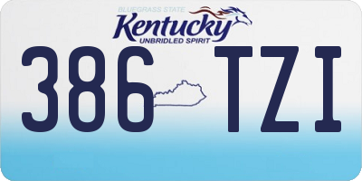 KY license plate 386TZI