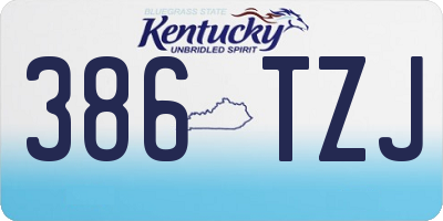 KY license plate 386TZJ