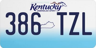 KY license plate 386TZL