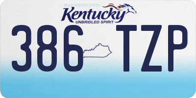 KY license plate 386TZP