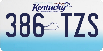 KY license plate 386TZS