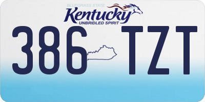 KY license plate 386TZT