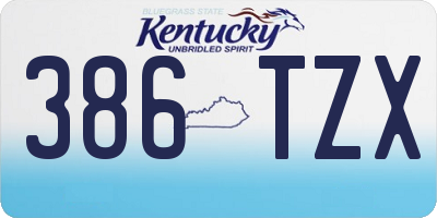 KY license plate 386TZX