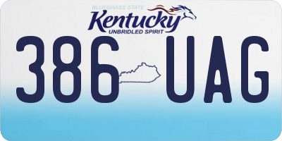 KY license plate 386UAG