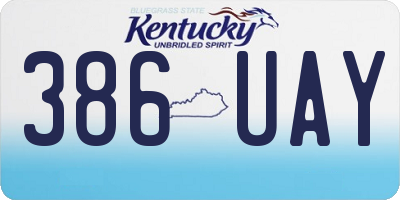 KY license plate 386UAY