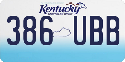 KY license plate 386UBB