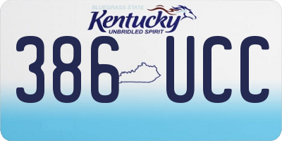 KY license plate 386UCC