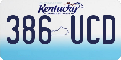 KY license plate 386UCD