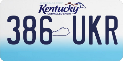 KY license plate 386UKR
