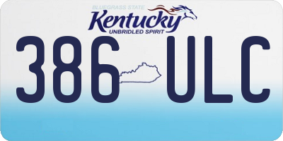 KY license plate 386ULC