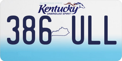 KY license plate 386ULL