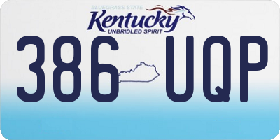 KY license plate 386UQP