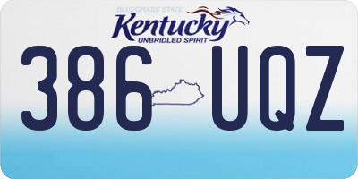 KY license plate 386UQZ
