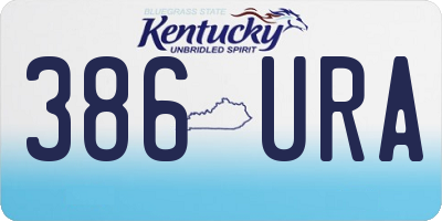 KY license plate 386URA