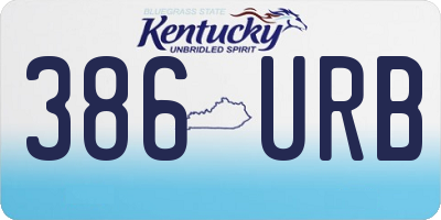 KY license plate 386URB