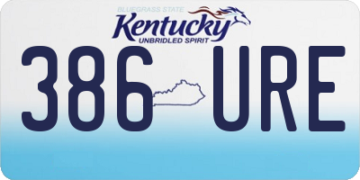 KY license plate 386URE
