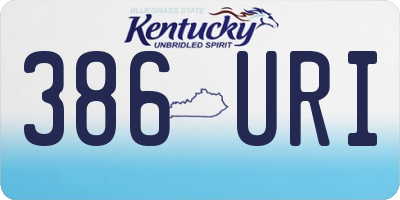 KY license plate 386URI