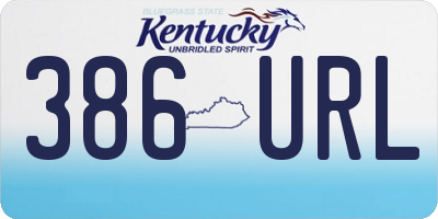 KY license plate 386URL