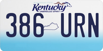 KY license plate 386URN