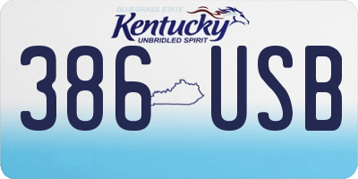 KY license plate 386USB