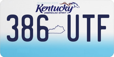 KY license plate 386UTF