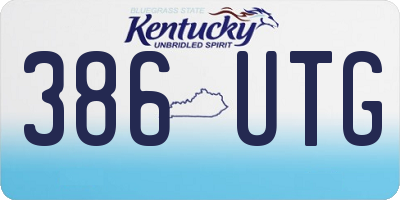 KY license plate 386UTG