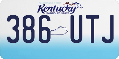 KY license plate 386UTJ