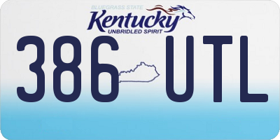 KY license plate 386UTL