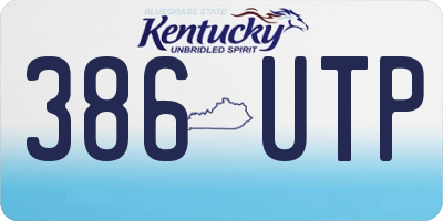 KY license plate 386UTP