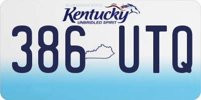 KY license plate 386UTQ