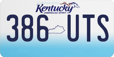 KY license plate 386UTS