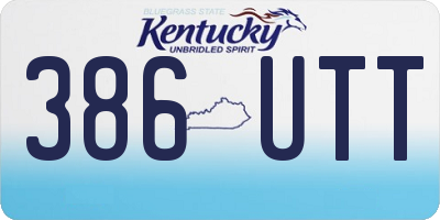 KY license plate 386UTT
