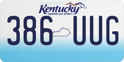 KY license plate 386UUG