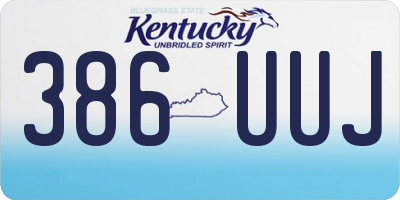 KY license plate 386UUJ