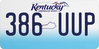 KY license plate 386UUP