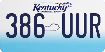 KY license plate 386UUR