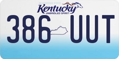 KY license plate 386UUT