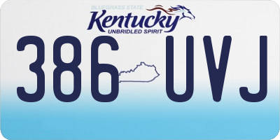 KY license plate 386UVJ
