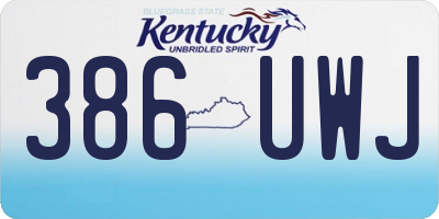 KY license plate 386UWJ