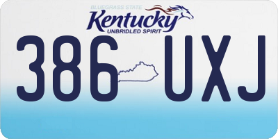 KY license plate 386UXJ