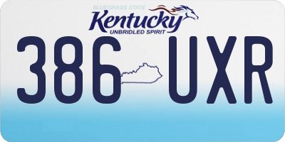 KY license plate 386UXR