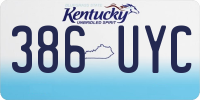 KY license plate 386UYC
