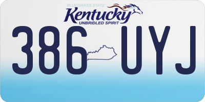 KY license plate 386UYJ
