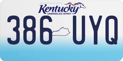 KY license plate 386UYQ
