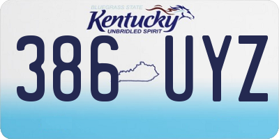 KY license plate 386UYZ