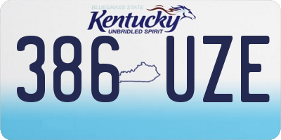 KY license plate 386UZE