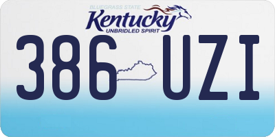 KY license plate 386UZI