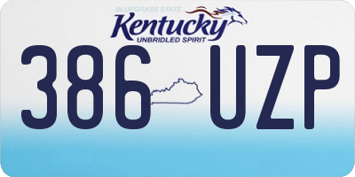 KY license plate 386UZP